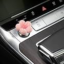 Push to Start Button Cover，Engine Start/Stop Resin Flower Starter Cover (for Decorative Accessories) (Pink)