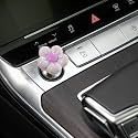 Push to Start Button Cover，Engine Start/Stop Resin Flower Starter Cover (for Decorative Accessories) (Purple)