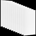Pushglossy 12 Pack 22.5"x46.5"x0.2" Fluorescent Light Covers, Milky White