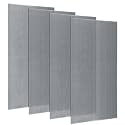 Pushglossy 4 Pack 22.5"x46.5"x0.2" Fluorescent Light Covers, Clear Black