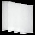 Pushglossy 4 Pack 22.5"x46.5"x0.2" Fluorescent Light Covers, Clear
