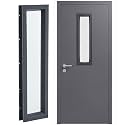Pushglossy 6" x 27" Door Window Insert Lite Kit, Anti-rust Steel Frame