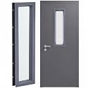 Pushglossy 8" x 32" Door Window Insert Lite Kit, Anti-rust Steel Frame