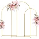 Putros Arch Backdrop Stand, Metal Wedding Arch Stand, 7.2ft,6.6ft,6ft, Gold