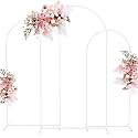 Putros Arch Backdrop Stand, Metal Wedding Arch Stand 7.2ft,6.6ft,6ft, White