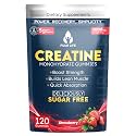 Creatine Monohydrate Gummies 5000mg – 5g per Serving – Sugar Free Vegan Creatine Supplement for Men &amp; Women – Muscle Growth, Strength, Recovery &amp; Energy – 120 Count (Strawberry)