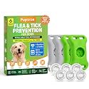 Puyrzoe Flea and Tick Collar for Dogs Pendant, 6 Refills Flea Collar Tag