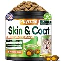 Puyrzoe Omega 3 for Cats, Cat Vitamins for Skin and Coat, 500 Crunchy Chews