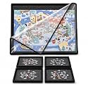 Puzzle Board for 1000 Pieces, 4 Sorting Trays & Protective Cover