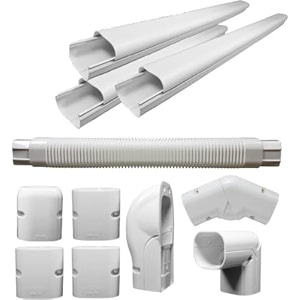pvc air conditioner line set cover kit advance13 ft pipe length mini split air conditioner accessories ac pipe cover guard decorative white professional grade ac line kit advance