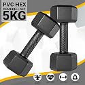 PVC Hex Dumbbells Pack of 2 5kg2