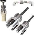 PVC Pipe Threader Kit, 3 Piece Set, 1/2", 3/4", 1" NPT, Internal and External Threading, Compatible with Electric Drill for PVC, PPR, MPP Pipes (1/2in+3/4in)