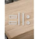 PVC Screw Hinges Set for Wall Hung | Durable Bathroom Hardware Fittings Accessories | Plastic One Piece Toilet Seat Cover Fixing Hinges with Nuts and Washers for Washroom (White, 38MM x 23MM)