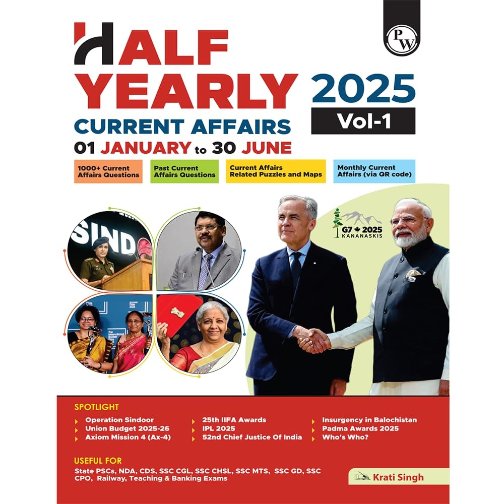 PW Half Yearly Current Affairs Magazine Vol. 1 January to June 2025 By ...