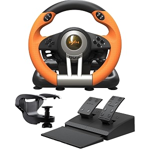 pxn v3 pro racing steering wheel and pedals 180 steering wheel with pedal board paddle shifters and vibration feedback game steering wheel for ps4 xbox one pc xbox series xs ps3 switch -