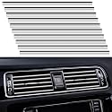 20 Pieces Universal Car Air Conditioner Vent Trim Decoration Strip Accessories, Waterproof Flexible Shiny Auto Car Interior Accessories for All Air Vent Outlets