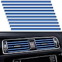 20 Pieces Universal Car Air Conditioner Vent Trim Decoration Strip Accessories, Waterproof Flexible Shiny Auto Car Interior Accessories for All Air Vent Outlet