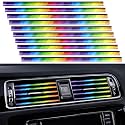 20 Pieces Universal Car Air Conditioner Vent Trim Decoration Strip Accessories, Waterproof Flexible Shiny Auto Car Interior Accessories for All Air Vent Outlet