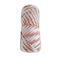 Pyjama Naada Flat Dori String with Stick,100% Cotton,Pure Cotton Flat String for Payjama,Lehenga,Sari,Ethnic Dresses, Petticot &amp; Salwar (Orange &amp; White, 10 Meters/Roll)