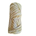 Pyjama Naada Flat Dori String with Stick,100% Cotton,Pure Cotton Flat String for Payjama,Lehenga,Sari,Ethnic Dresses, Petticot &amp; Salwar (Yellow &amp; White, 75 Meters/Roll)