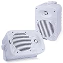Pyle 500 Watt Bluetooth Indoor Outdoor Speakers Pair - Dual Waterproof 5.25” 2-Way Full Range Speaker System w/ 1/2” High Compliance Polymer Tweeter | Home, Boat, Marine, Deck, Patio, Poolside (White)