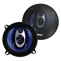 Pyle 5.25” Car Sound Speaker (Pair) - Upgraded Blue Poly Injection Cone 3-Way 200 Watt Peak w/Non-fatiguing Butyl Rubber Surround 100-20Khz Frequency Response 4 Ohm &amp; 1" ASV Voice Coil