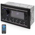 Pyle Bluetooth Stereo Receiver - Double DIN Car Stereo Power Amplifier - Hands-Free Calling, LCD, AM/FM/MP3/BT/USB/AUX - Remote Control, Wiring Harness - Pyle PLR2DN