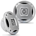Pyle LANZAR 5.25” Marine 2-Way Speakers - Water Resistant Audio Stereo Sound System with 400 Watt Power, Attachable Grills and Resin Treatment for Indoor and Outdoor Use - 1 Pair in - AQ5CXS (Silver)
