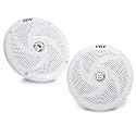 Pyle Marine Speakers - 6.5 Inch 2 Way Waterproof and Weather Resistant Outdoor Audio Stereo Sound System with 240 Watt Power and Low Profile Slim Style - 1 Pair (White)
