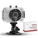 Pyle Mini HD Sports Action Camera - 5.0 MP HD Cam with 2" Touch Screen, USB, SD Card Slot, Rechargeable Battery - IPX8 Waterproof Case, Helmet Mount, Bike Handlebar, Ideal for Outdoor Adventures