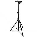 Pyle Mount Holder Heavy Duty Rubber Capped Tripod, Adjustable Height from 36.2 x 58.0 inches, Locking Safety PIN and 35mm Compatible Insert, On-Stage or in-Studio Use - PSTND1