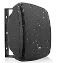 Pyle Outdoor Waterproof Patio Speaker - 3.5" 2-Way Weatherproof Wall/Ceiling Mounted Dual Speaker w/Heavy Duty Grill, w/Transformer Adjuster, Universal Mount, in/Outdoor Use PDWR445TB (Black)