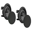 Pyle Ceiling Wall Mount Speakers - 5.25" Pair of 2-Way Midbass Woofer Speaker 1'' Polymer Dome Tweeter Flush Design w/ 80Hz - 20kHz Frequency Response &amp; 150 Watts Peak Easy Installation - PDIC51RDBK