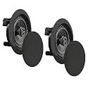 Pyle PDIC81RDBK, 8'' Ceiling Wall Mount Speakers - Pair of 2-Way Midbass Woofer Speaker 1/2'' Polymer Dome Tweeter Flush Design w/ 50Hz - 20kHz Frequency Response &amp; 250 Watts Peak Easy Installation