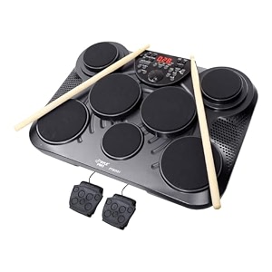 pyle-pro pted01 electronic table digital drum kit top w7 pad digital drum kit