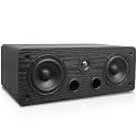 PyleUsa Center Channel Speaker Wooden Center Channel Speaker with Dual 4-Inch Woofer and Silk Dome Tweeter, Includes (2) 4'' High-Power Woofers, 1'' High-Temperature Voice Coil - PCS2X4,Black