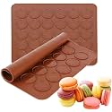Pyramid Reusable Silicone Macaron Baking Mats,Non Stick Silicon Liner for Bake Pans & Rolling - Macaroon/Pastry/Cookie/Bun/Bread Making (4)