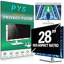 PYS 28 Inch Privacy Screen for 16:9 Widescreen Computer Monitor - Easy Removable Screen Filter Shield - Anti Glare & Blue Light - Anti Scratch Protector Film for Data Security