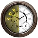 Pytha Sight 15 Inch Metal Illuminated Outdoor Clocks for Patio Waterproof