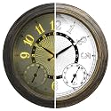Pytha Sight 18 Inch Metal Illuminated Outdoor Clocks for Patio Waterproof