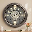 Pytha Sight 18 Inch Metal Illuminated Outdoor Clocks for Patio Waterproof