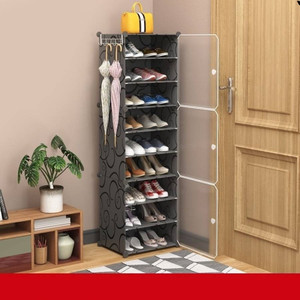 PYXBE 9-SHELF-3-DOOR Plastic Shoe Rack Storage Organizer