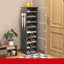 PYXBE 9-SHELF-3-DOOR Plastic Shoe Rack Storage Organizer