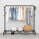 PYXBE Metal Garment Rack Heavy Duty Indoor Bedroom Clothes Coat Stand Shoes Rack Metal Coat and Umbrella Stand