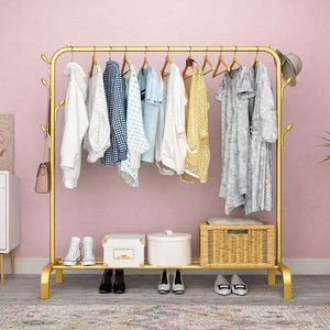 pyxbe single garment stand storage organizer with bottom shelves coat hanger metal coat and umbrella stand
