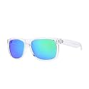 PZ - Clear Frame Polarized Square Sunglasses Women Men - UV Protection Color Mirror Lens- Retro Sports Beach