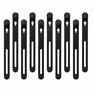 pzoz silicone cable ties 10 pack reusable cable straps for cord management