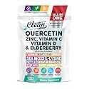 Q Defend Quercetin Supplement with Zinc Vitamin C Vitamin D Elderberry Turmeric Black Pepper Garlic Ginger Sea Moss Lysine Stinging Nettle Reishi Mushroom Immune Support 120 Capsules by Clean Nutra
