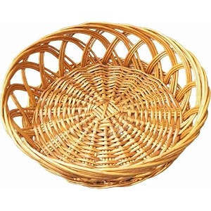a q j creation bamboo natural finish cane brown fruit basket