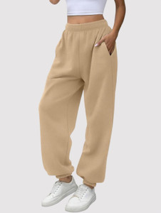 Q-Rious Relaxed Women Beige Trousers